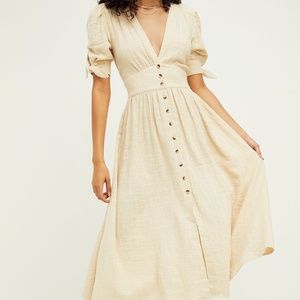Free People Love of my Life Midi Dress (Ivory/Cream)